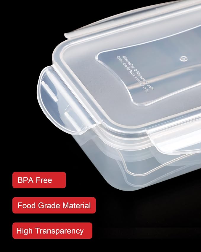 FOOYOO 56 Pcs Large Food Storage Containers Set with Lids (28 Containers + 28 Lids), Airtight Plastic Storage Containers for Pantry & Kitchen Organization, BPA-Free, Leak-Proof