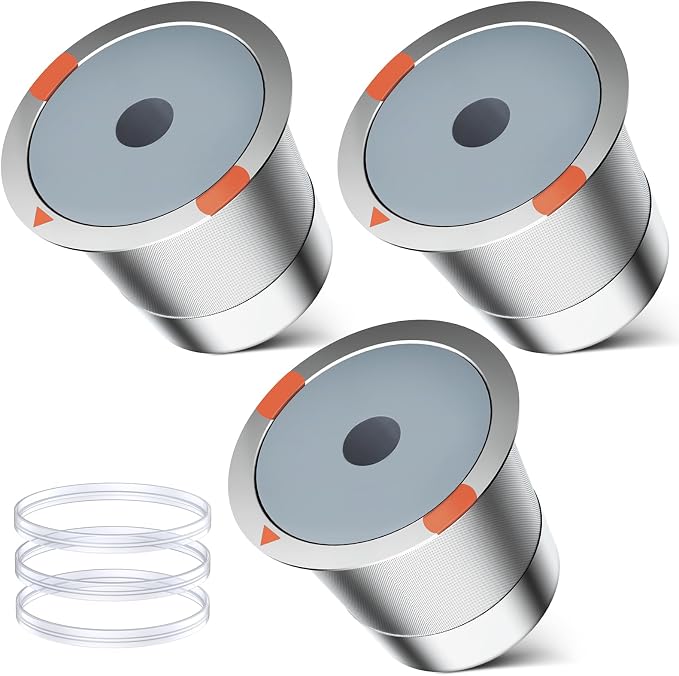 Reusable k Cup Coffee Filters,Universal stainless steel Refillable k Cups Filter Use for Keurig 2.0 and 1.0 Coffee Makers-brewers (3pack)