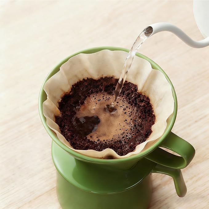 Ceramic Pour Over Coffee Dripper, V-Shaped Coffee Filter Cone | Brews rich, balanced coffee with a 3-hole design for smooth extraction and consistent flavor in every cup.