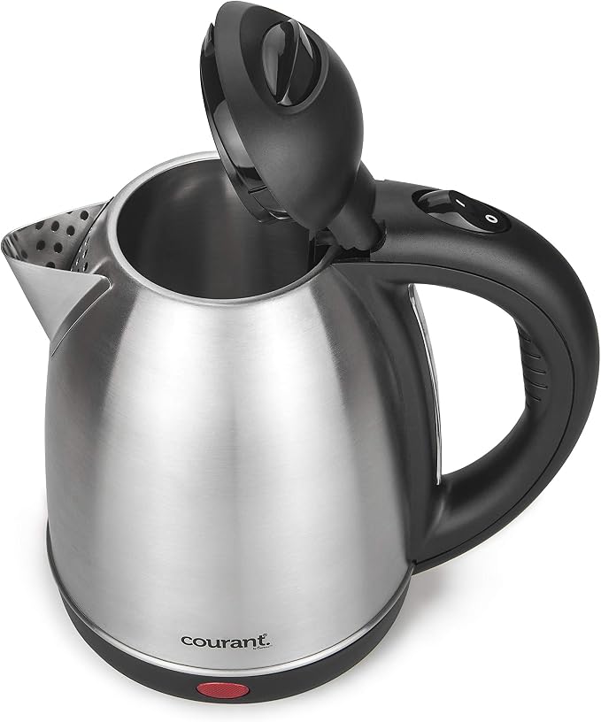Courant 1.5 liter Cordless Stainless Steel Electric Kettle – 120V electric kettle with 360 Degree Rotational Body