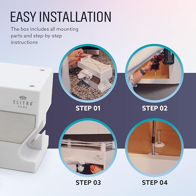 ELITRA HOME – Elitra 3-In-1 Under The Cabinet Electric Can Opener – White