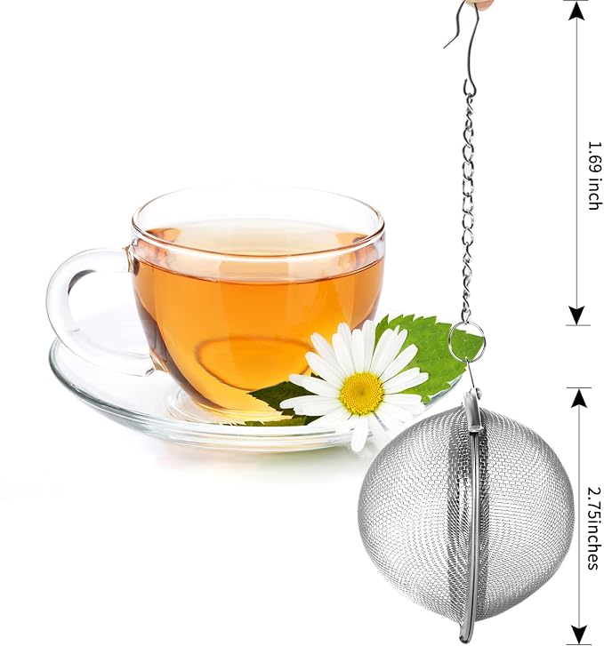 2pcs Stainless Steel Mesh Tea Ball 2.7 inches Tea Strainers | Teas Infuser Strainer Filters for Teas