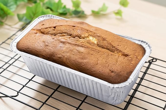 Disposable Loaf Pans with Lids, 50-Pack 2lb Aluminum Pans for Baking Bread | 8.5x4.5x2.5 Heavy-duty Baking Tins with Clear Lid for Bakery Sales and Homemade Bread Gifting