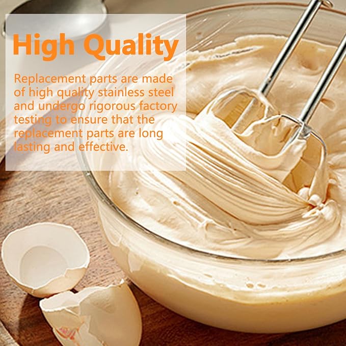 2 Pcs Hand Mixer Beaters Stainless Steel Attachments Compatible with kitchenAid Hand Mixer,Hand Mixers Replacement Parts