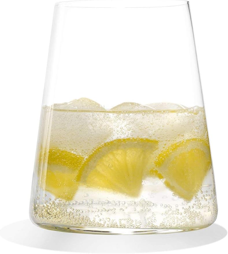 Stölzle Lausitz Stemless White Wine Glasses Power Set of 6, 13 1/2 oz – Modern Crystal Wine Glasses for Maximum Aroma – Dishwasher Safe & Break-Resistant, Made in Germany