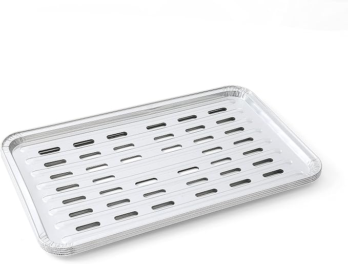 Kingsford Heavy Duty Disposable Grill Liners, 14.75 x 9 Inch, 4 Count | Aluminum foil design, prevents food and sauce from falling through grates, for outdoor BBQ grills daily