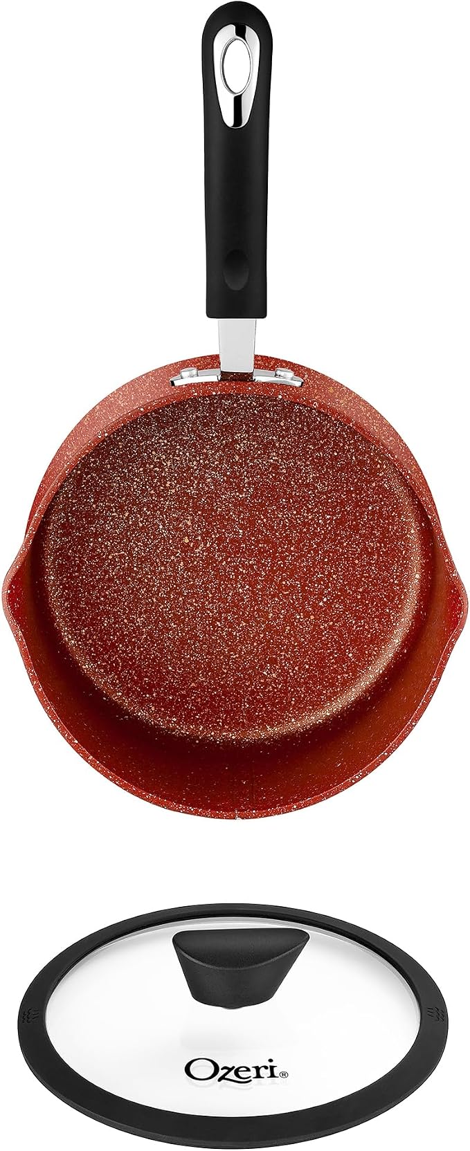 The All-In-One Stone Saucepan and Cooking Pot By Ozeri | Utilizes A Stone-derived Coating From Germany That Is 100% Free of APEO, GenX, PFBS, PFOS, PFOA, NMP and NEP