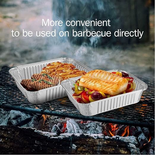 Waytiffer 20Pack Drip Pans Compatible with Weber Grills Spirit Gas Grills, Q Grills, Genesis and Genesis II LX 200 300 Series,Disposable Aluminum Foil BBQ Grease Trays, 8.5 x 6 Inch