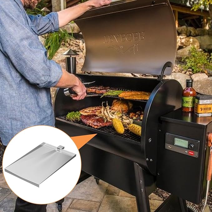 SUB025 BBQ055 Drip Pan Replacement Parts for Traeger Drip Tray, Traeger Bronson 20, BBQ055.04 BBQ155.01 BBQ155.02 CAN155.01 CAN155.45 TFB29LZA BBQ055.00 Junior Elite 20, Tailgater 20 Grease Tray