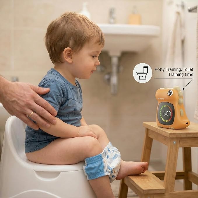 Potty Traning Timer 99 Minute Digital Countdown Timer for Kids | Dinosaur roar; Dinosaur Look; Long Battery Life