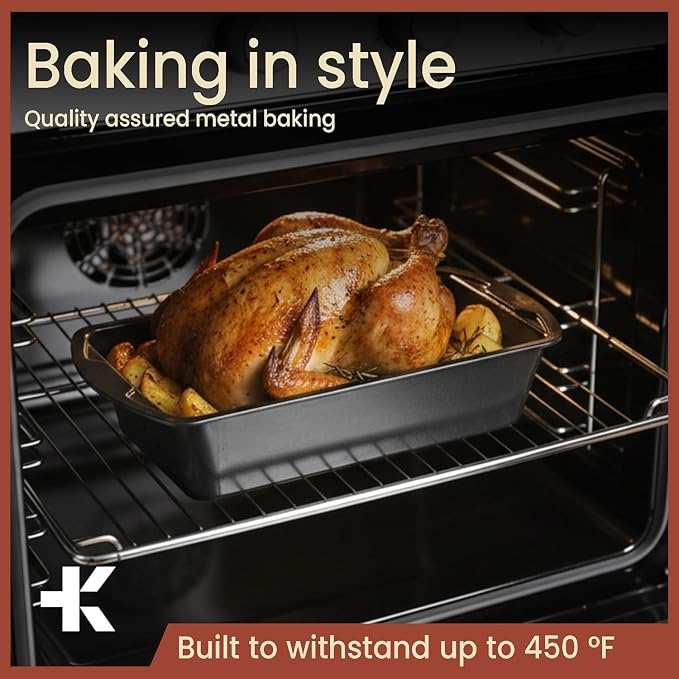 Loaf Pan Set 4-Piece - Deluxe Nonstick Carbon Steel Bakeware for Perfect Bread and Cakes – Dishwasher Safe, Premium Pans for Home Baking