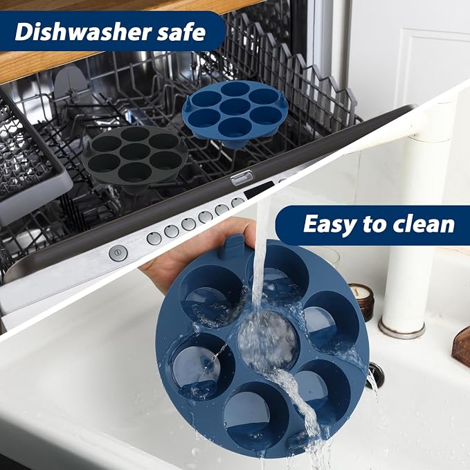 Webake 2PCS Silicone Air Fryer Muffin Pan for Baking Nonstick Egg Btes Silicone Mold BPA Free Muffin Tins Baking Cups