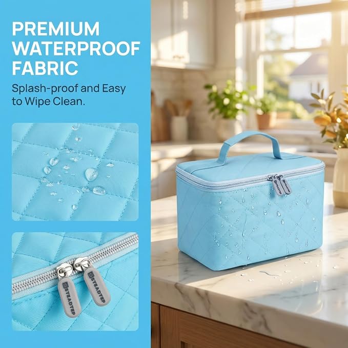 Hand Mixer Storage Case for KitchenAid 5, 6, 7 and 9 Speed Mixers | Portable Design With Carry Handle For Home Bakers, Kitchen Storage, Baking Classes And Travel, Blue - Case Only