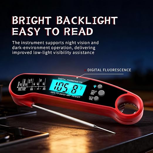 X&E Meat Thermometer Digital – Instant Read Food Thermometer for Cooking & Grilling – Professional Kitchen for Men, Dad & Mom