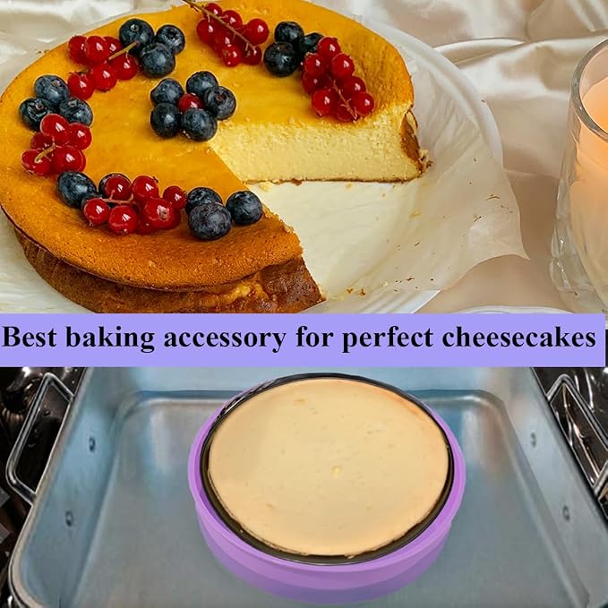 Silicone Springform Pan Protector, Cheesecake Water Bath Protector | for 7'',7.5'' Round Springform Pan, Leakproof, 8 inch