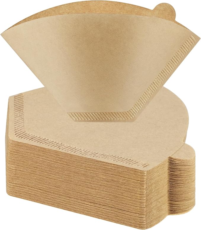 Coffee Filters #2, 200Pcs Unbleached 2 Cone Filters Paper | Natural Wood Pulp, Disposable, Tear Resistant Coffee Filter for Pour Over and Drip Coffee Maker