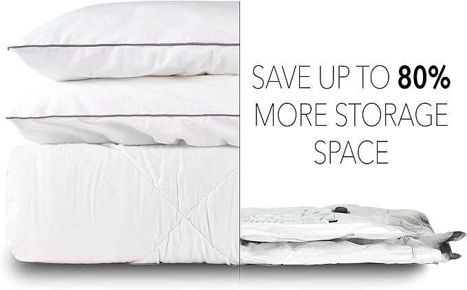 SpaceAid Jumbo Vacuum Storage Bags, Space Saver Sealer Compression Bags for Comforters, Blankets, Pillows, Bedding, Clothes (X-Large 3 Pack)