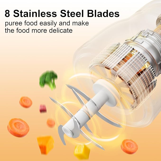 Baby Food Maker Blender, 10oz Baby Food Puree Maker-Upgraded | 10oz Baby Food Blender,10-Second Quick Soft Food Prep for Baby,Food Processor for Fruit,Vegetable,Meat,Easy to Clean