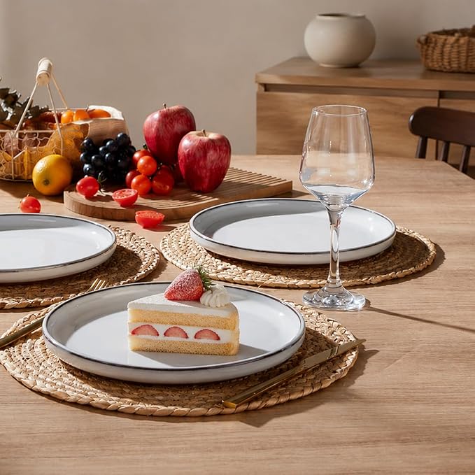 HaWare 12-Piece Dinnerware Set for 4, Plates and Bowls Dishes Set for Home