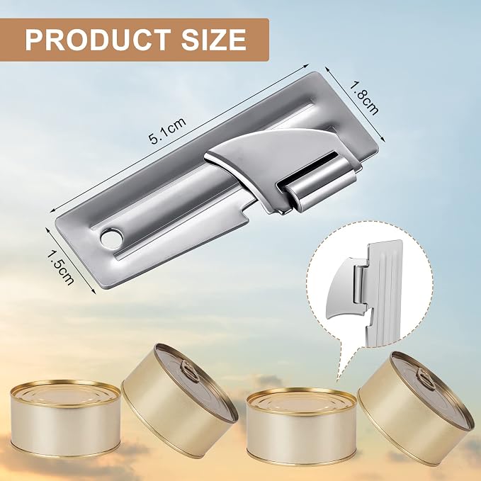 Chumia P-51 Camping Can Opener Stainless Steel Military Survival Army Backpack Can Opener(32 Pieces)