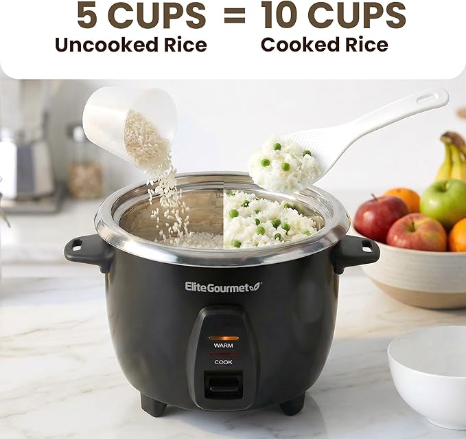 Elite Gourmet ERC2001BX 10-Cup Rice Cooker, Surgical Grade Stainless Steel | Elite Gourmet ERC2001BX 10-Cup Rice Cooker, Surgical Grade Stainless Steel