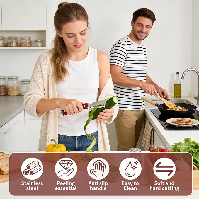 Multifunctional Vegetable Peeler for Peeling Potato Carrot(2 Pack) | 2 in 1 Stainless Steel Peeler Knife | Bottle Opener Function | End Hook Design | Fruit Cucumber Slicer