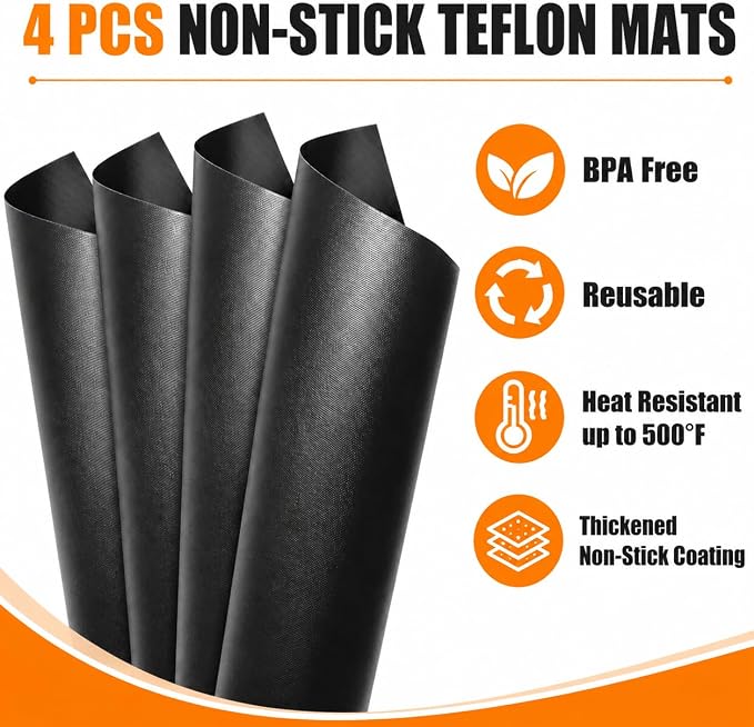 Crumb Tray Compatible with Ninja Foodi SP101 SP151 SP201 SP301, 5-Piece Set | Air Fryer Accessories with Replacement Crumb Tray and 4 Nonstick Mats Compatible with Ninja Flip-Up Air Fryer Toaster Ovens