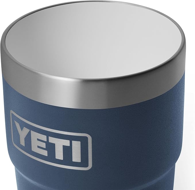 YETI Rambler 8 oz Insulated Coffee Mug with Lid - Stackable Double-Wall Vacuum Insulated Coffee Cup - DuraSip Ceramic Lining - Barista-Friendly Design - Stainless Steel - Dishwasher Safe
