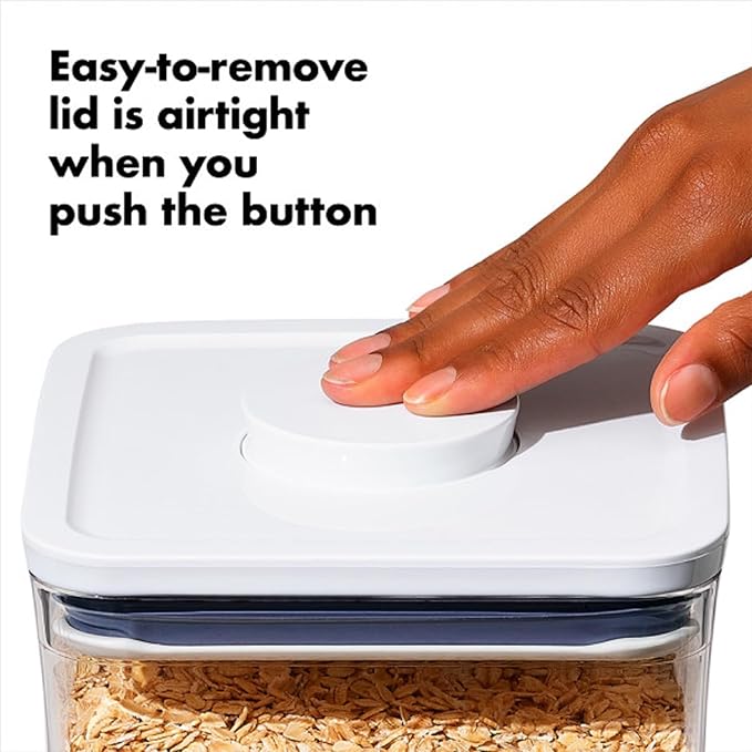 OXO Good Grips POP Airtight Food Storage Containers for Pantry, 6-Piece Set | Stackable Pantry Organization Containers, Airtight Lids, Includes ½ Cup Scoops, Flour, Sugar, Cereal, Pasta Storage