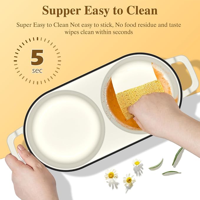 Dutch Oven for Sourdough Bread Baking - Enameled Cast Iron Dutch Oven Pot with Lid and 5" Banneton Bread Proofing Basket & Cotton Potholders, Dual Round Bread Loaf Pan for Homemade Bread, Meatloaf, Cake– (Cream White)