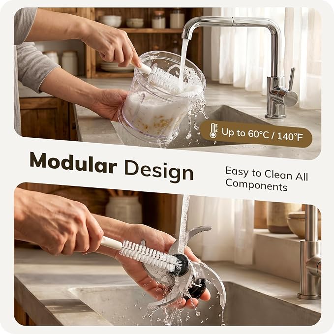 4 Cup Food Processor Set: 2-Speed Electric Food Chopper with 2 Bowls | Mini Food Processor with 2 Pack 420 Stainless Steel 4-Layer Blades, Small Meat Processor for Meat, Fruits, Baby Food,Pet Food