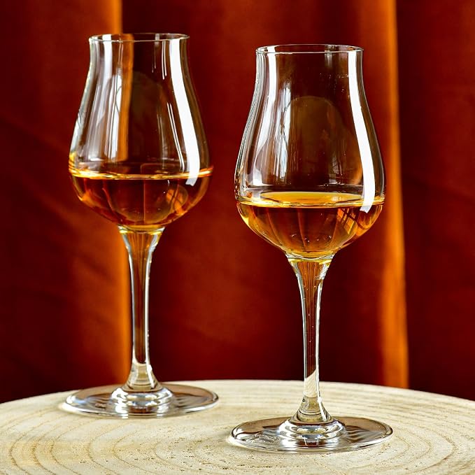 KROSNO Cognac Glasses Set of 4, 3.7 oz, Avant-Garde Collection | Drinking Tumblers, Lead-Free Crystal for Bourbon, Scotch, Cocktails ,Whiskey, Rum, Gift Set, Dishwasher Safe