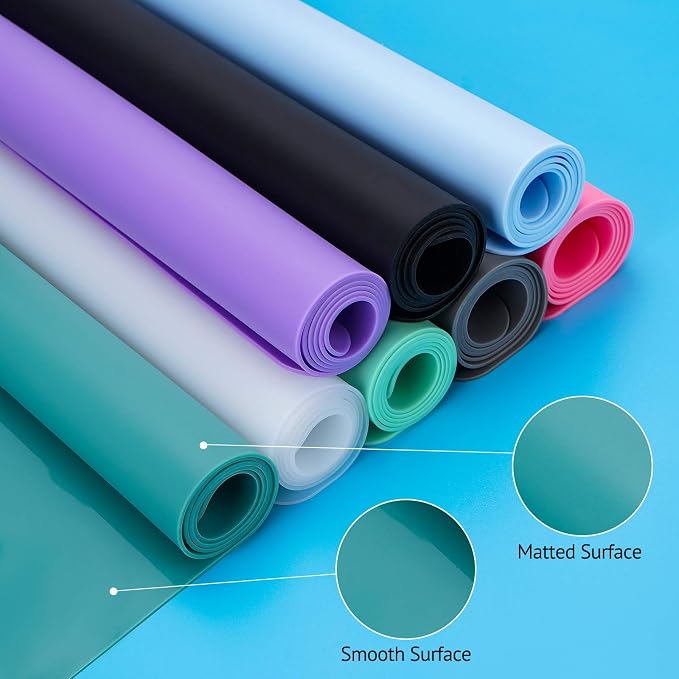 Silicone Mats for Kitchen Counter, Thicker 0.06", 25 x 17 inches Multipurpose Table Mat, Silicone Pad Desk Work Mat, Nonstick Nonskid Heat-Resistant Pad, Placemat, Semitransparent
