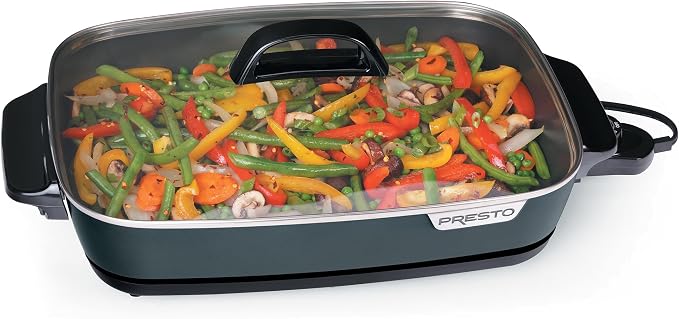 Presto 06858 16-Inch Slimline Electric Skillet with Glass Cover