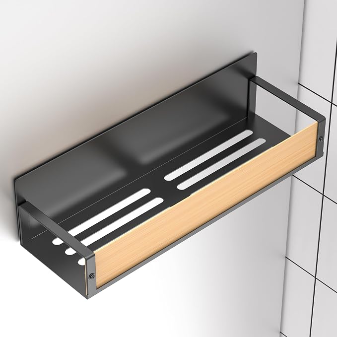 Metal Magnetic Spice Rack for Refrigerator Wood, 2 Pack | Magnetic Shelves Heavy Duty for Fridge in Kitchen, Seasoning Storage Organizer, For Oven Washer and Dryer, For Heavier Items
