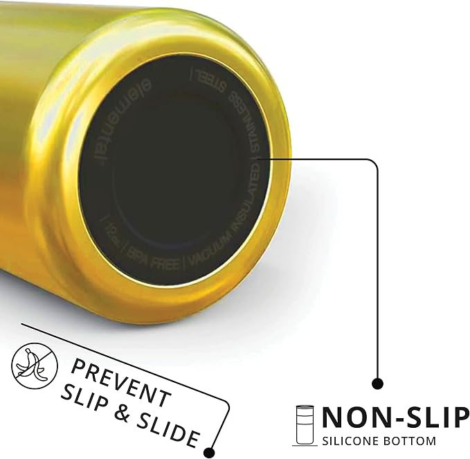 Elemental Artisan 16oz Triple-Wall Insulated Coffee Tumbler w/Ceramic Lid | Triple Wall Coffee Travel Mug, Reusable Stainless Steel Coffee Tumbler; Thermal Coffee Cups for Hot (6 Hrs) & Cold (18 Hrs)