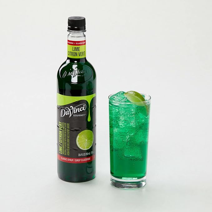 DaVinci Gourmet Classic Lime Syrup, 25.4 Fluid Ounces (Pack of 4)