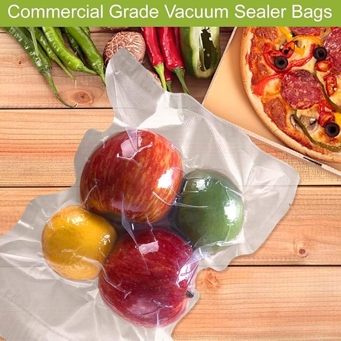 Pint 6"x10"Vacuum Sealer Bags 100ct for Food Storage | BPA Free PreCut Food Grade,Commercial Grade,Heavy Duty Vacuum Food Freezer Bags,Great for Sous Vide Vacuum Sealer