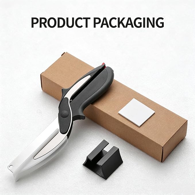 2-in-1 Kitchen Scissors with Cutting Board,Salad scissors. | Detachable Blades.Safety Lock, Dishwasher Safe Portable food cutter sharp slicer for vegetable, fruit, meat, light meal.