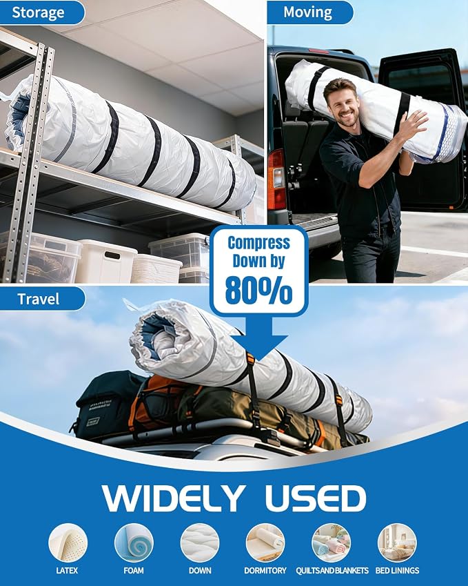 Vacuum Bag for Moving, Vacuum Seal Bag Heavy Duty Storage Bag (1 Queen/Full/Full-XL)