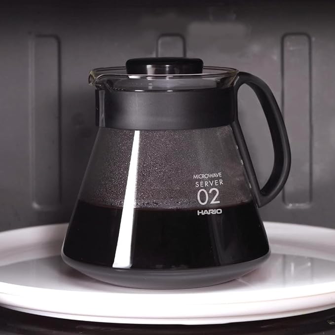 Hario V60 Glass Range Coffee Server, 360ml, Black