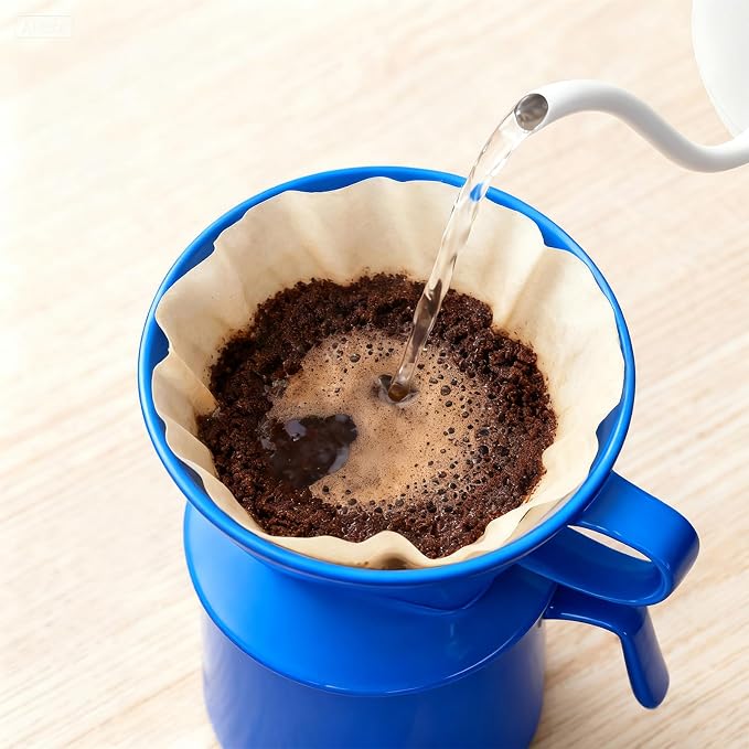 Ceramic Pour Over Coffee Dripper, V-Shaped Coffee Filter Cone | Brews rich, balanced coffee with a 3-hole design for smooth extraction and consistent flavor in every cup.