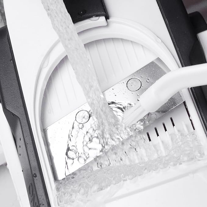 Safe Mandoline Slicer for Kitchen, 5 in 1 Multi Food Chopper, Potato Slicer | Adjustable Thickness 0.1-8 mm, Vegetable Chopper Cutter, Food Chopper French Fry Cutte, Paring Knife/Cleaning Brush, Mandolin