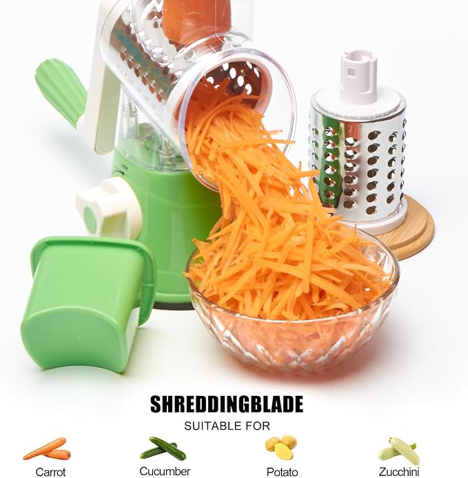 Cheese Grater Cheese Grater With Handle Rotary Cheese Grater With Handle Premium Rotary Cheese Grater With Hand Crank - Perfect For Family Chefs And Cheese Lovers (Red)