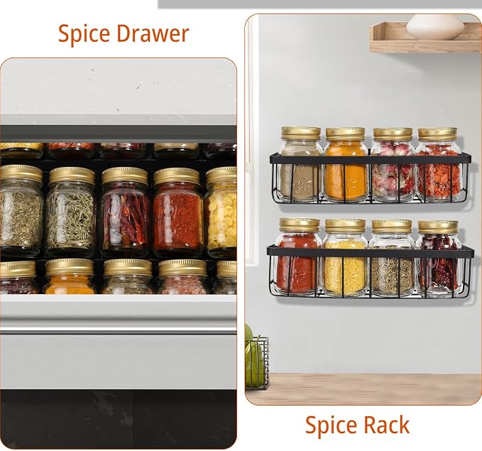 CycleMore 30 Pack 4oz Glass Mason Spice Jars, Round Spice Containers with Gold Metal Caps and Pour/Sift Shaker Lids-80pcs Labels,1pcs Silicone Collapsible Funnel,1Brush and Pen Included