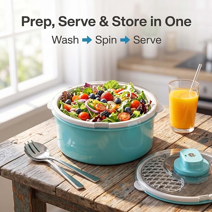 2026 Multifunctional Electric Fruit Cleaner＆Salad Spinner, Upgraded Fruit Washer Spinner Bowl with Non-Slip Base,Ultra-Fast Spin-Drying with One Touch，Yellow