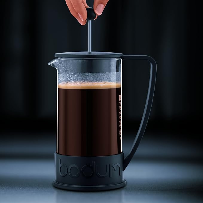 Bodum 12oz Brazil French Press Coffee Maker, High-Heat Borosilicate Glass, Black - Made in Portugal (Pack of 4)