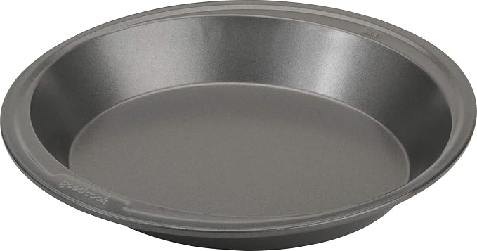 GoodCook Everyday Pie Pan Scratch-Resistant Nonstick Heavy Duty Steel Construction with Wide Rim, 9-Inch, Gray