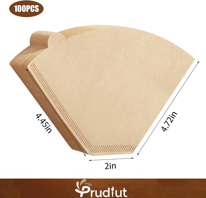 200 Count #4 Cone Coffee Filters 8-12 Cup Compatible with Ninja Maker | Unbleached, Disposable, Natural Wood Pulp Coffee Filters Compatible with Ninja, Pour Over and Drip Coffee Maker