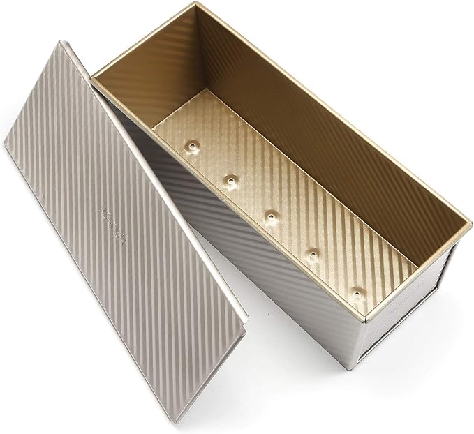 Monfish Large Loaf Pan w Lid Pullman Bread Pan Aluminized Steel